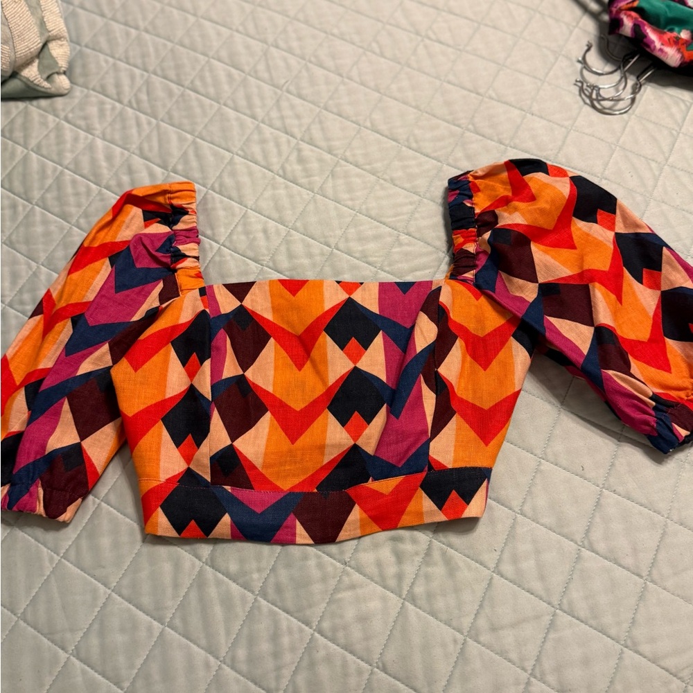 FARM Rio Multicolor Geometric Blouse